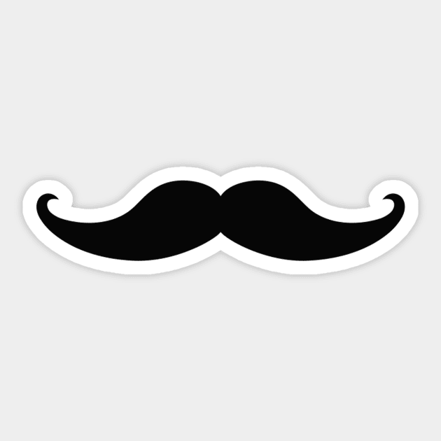 Black Mustache Sticker by Pinkdeer